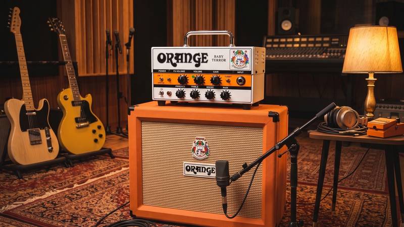 Orange Baby Terror : une tête d'ampli miniature de 20 watts avec commutateur Tubby