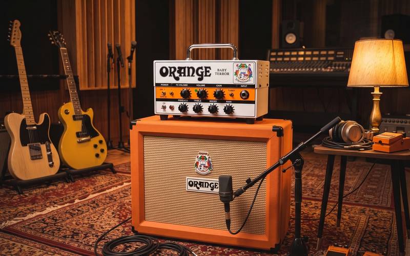 Orange Baby Terror : une tête d'ampli miniature de 20 watts avec commutateur Tubby